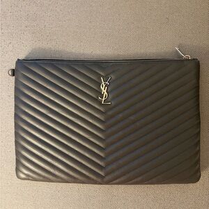 Yves Saint Laurent Black Quilted MClutch